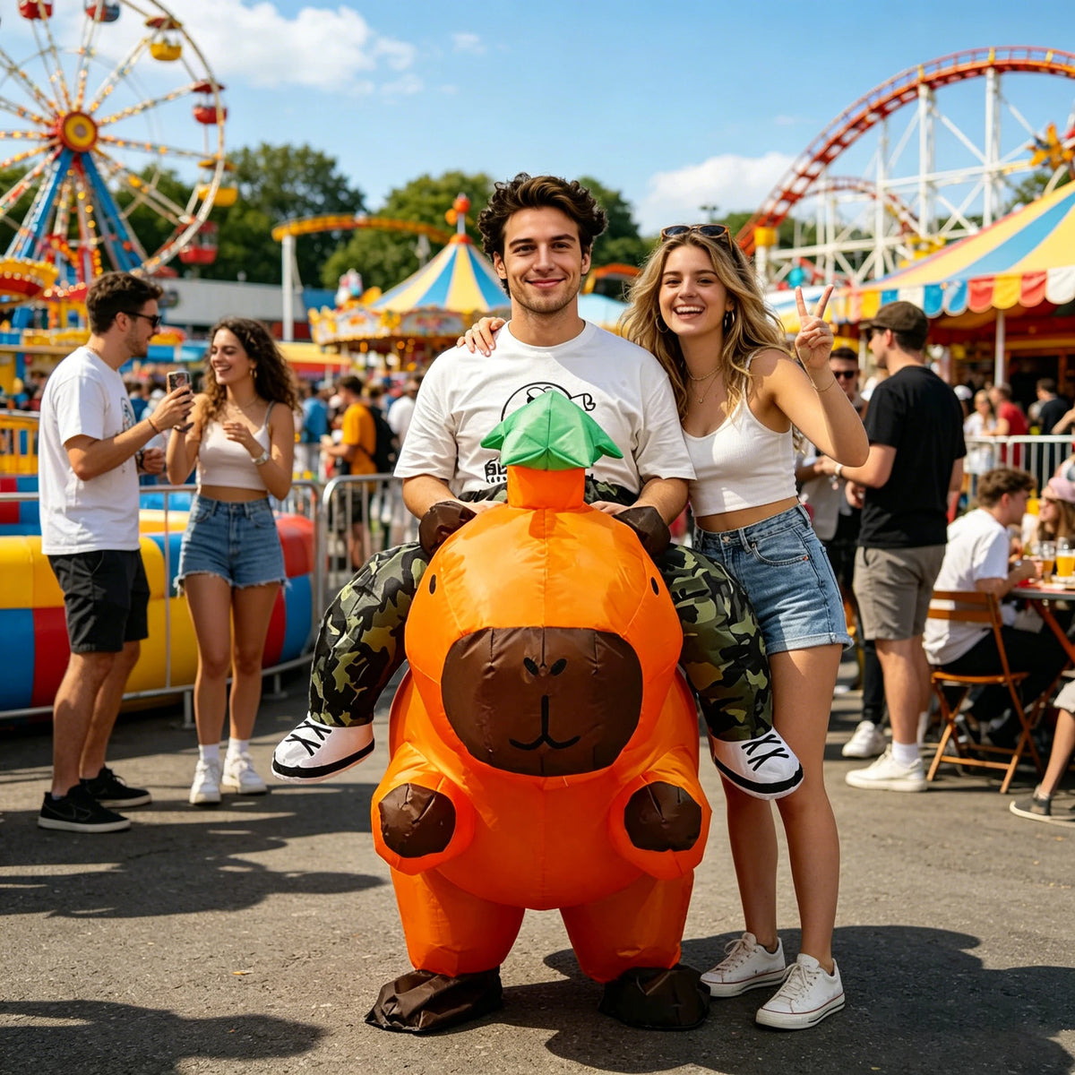 Déguisement Gonflable Capybara à Chevaucher – vue 3
