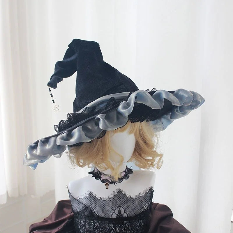 Chapeau de Sorcière Gothique avec Nœud Violet – vue 7