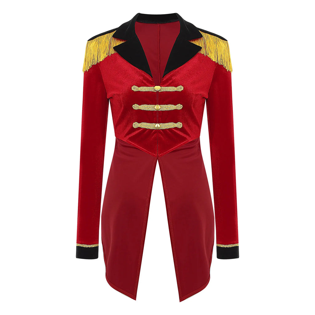 Veste de Monsieur Loyal Femme – Queue-de-Pie en Velours à Épaulettes – vue 7