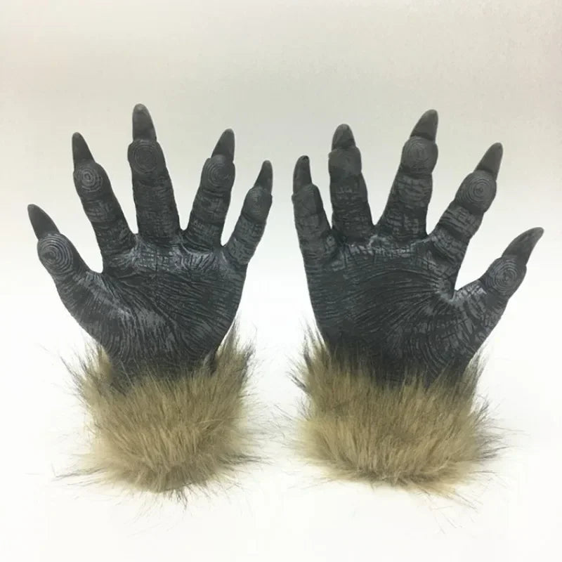 Masque Loup Effrayant avec Griffes – vue 6