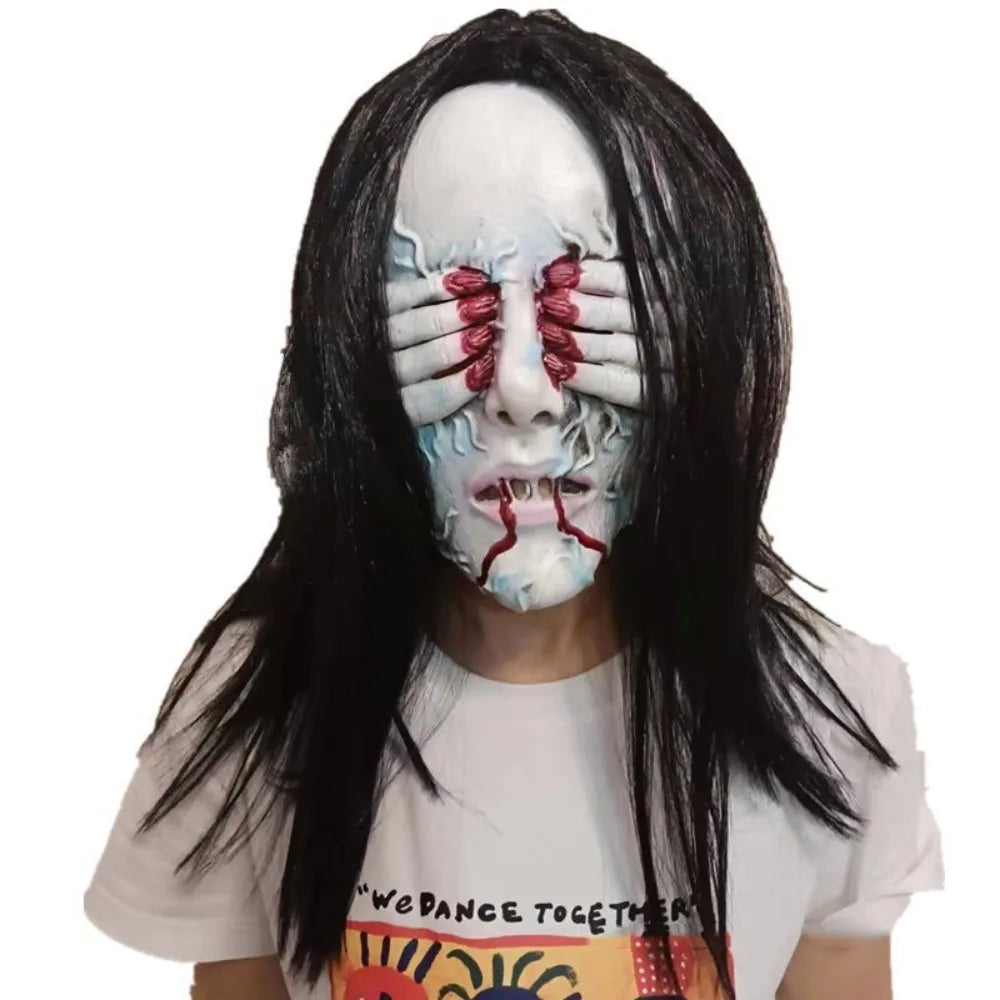 Masque Démon Aveugle à Longs Cheveux – vue 7