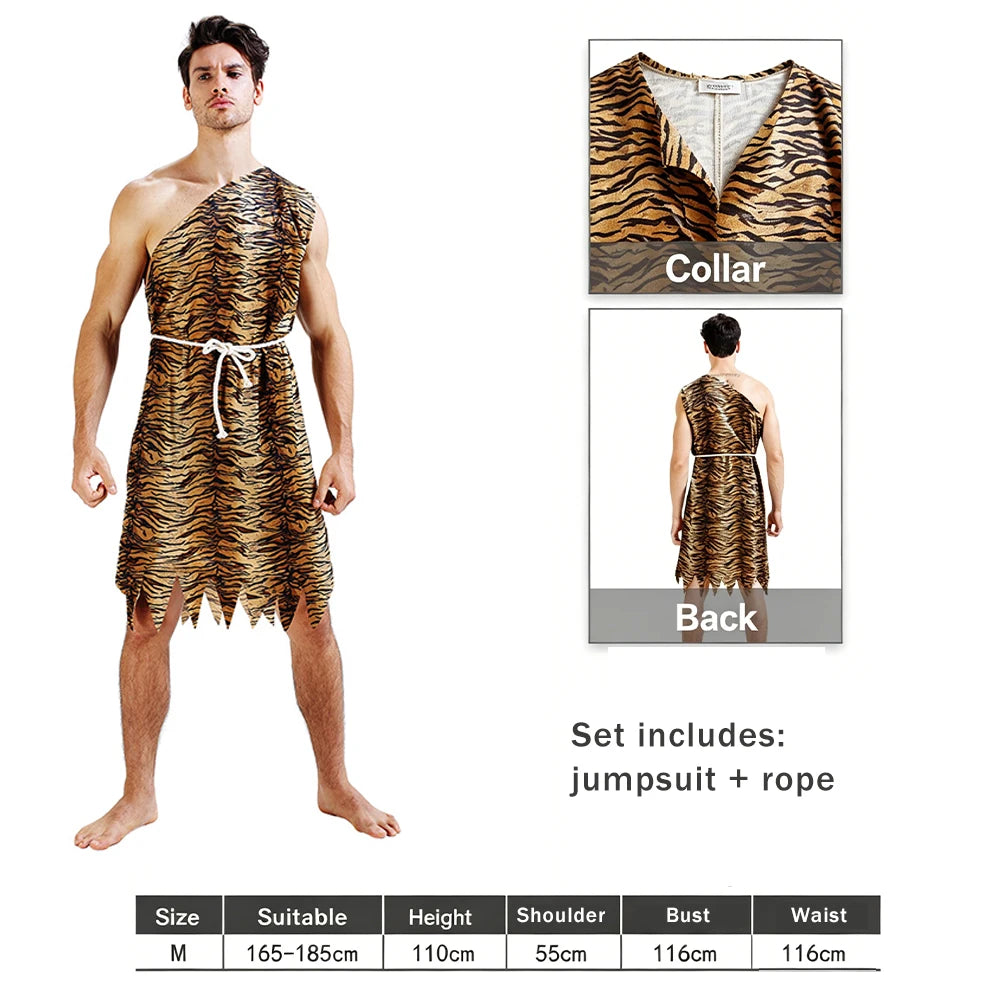 Déguisement Couple Préhistorique Imprimé Tigre – vue 6