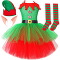 Robe de Lutine Rouge et Verte Fille