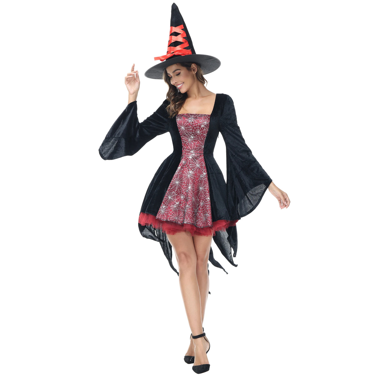 Déguisement Sorcière Gothique Femme – Robe Longue – vue 2