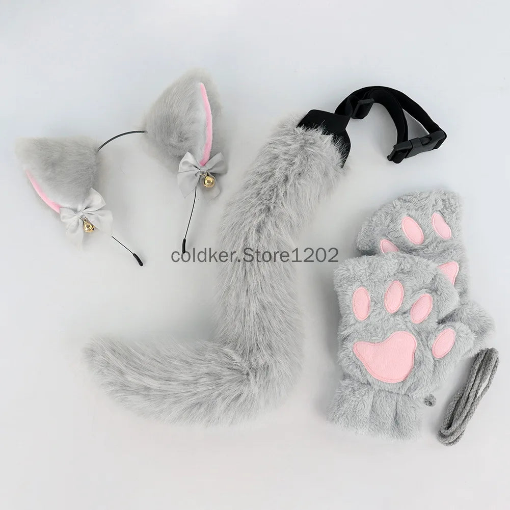 Kit Chat Noir – Oreilles, Queue, Gants Pattes et Collier – vue 3