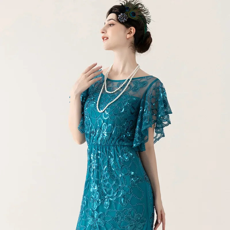 Robe Charleston Années 20 Femme – Sequins et Pampilles – vue 5