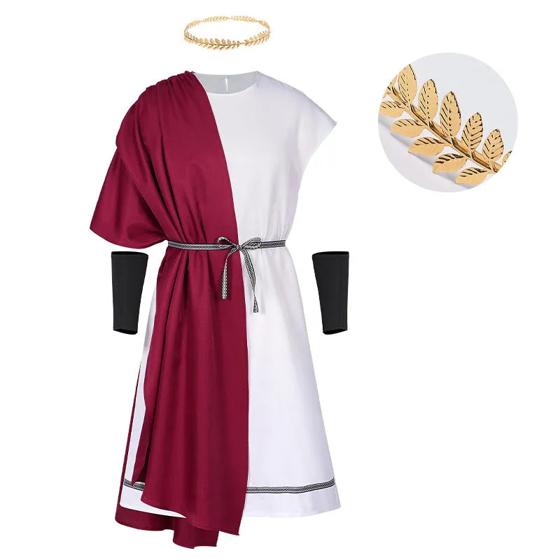 Costume Grec Antique Homme avec Ceinture et Brassards – vue 6