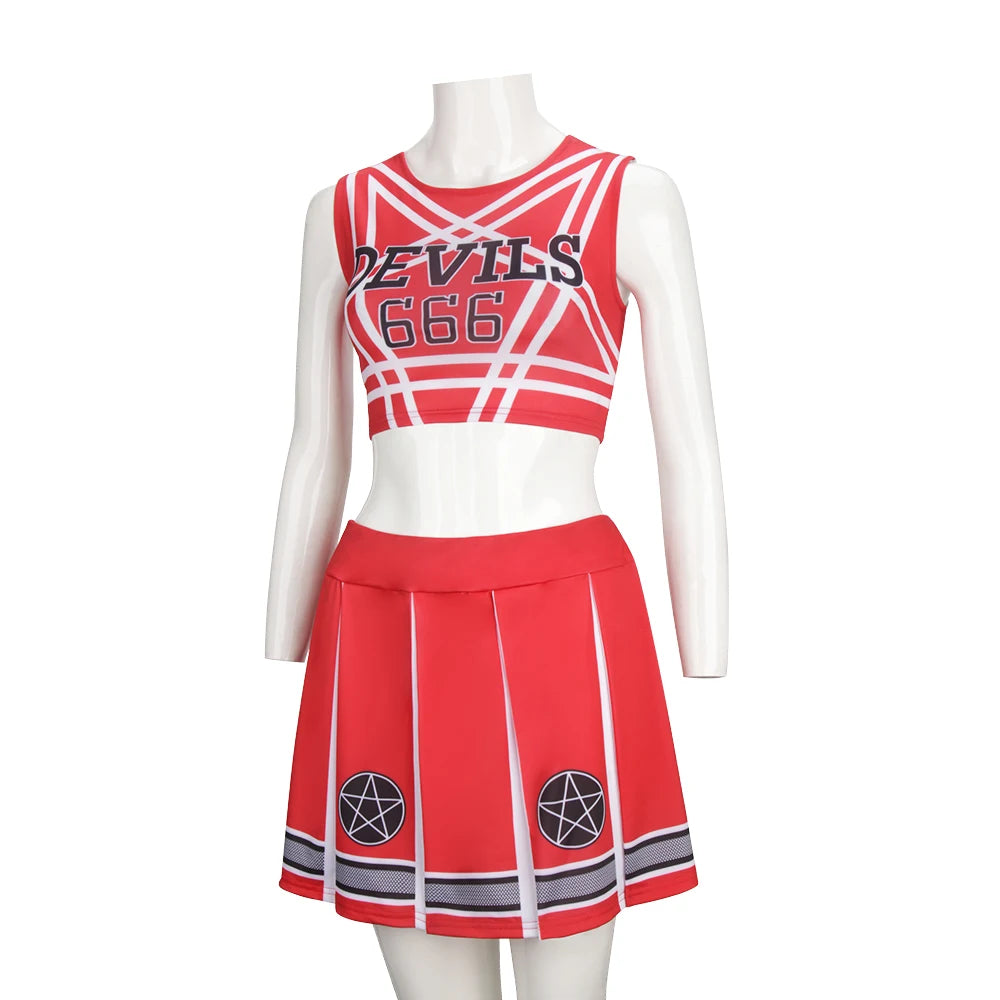 Déguisement Pom-Pom Girl Diablesse Rouge Adulte – vue 4