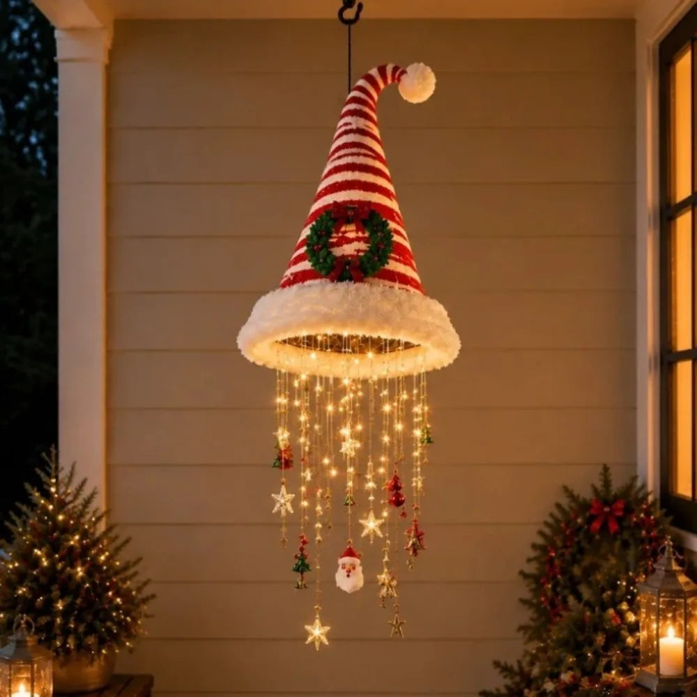 Guirlande Lumineuse Bonnets de Père Noël LED – Décoration Sapin – vue 4