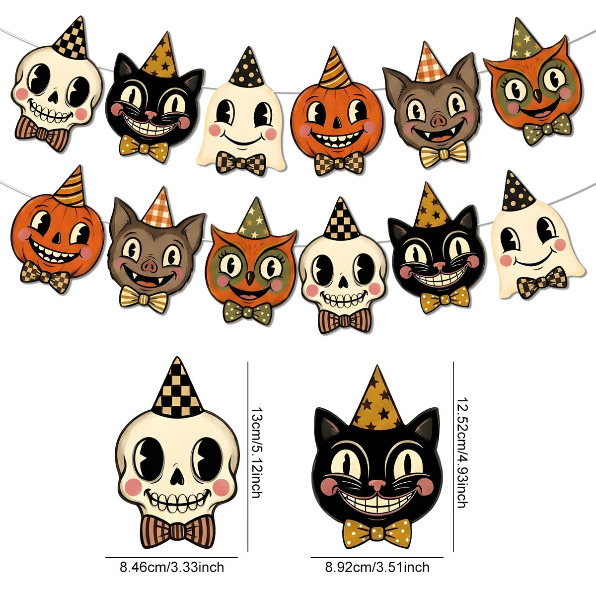 Guirlande décorative en papier Halloween – 5 coloris – vue 6