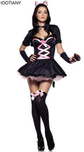 Déguisement Lapine Noire Sexy – Robe, Oreilles, Gants et Cape – vue 7