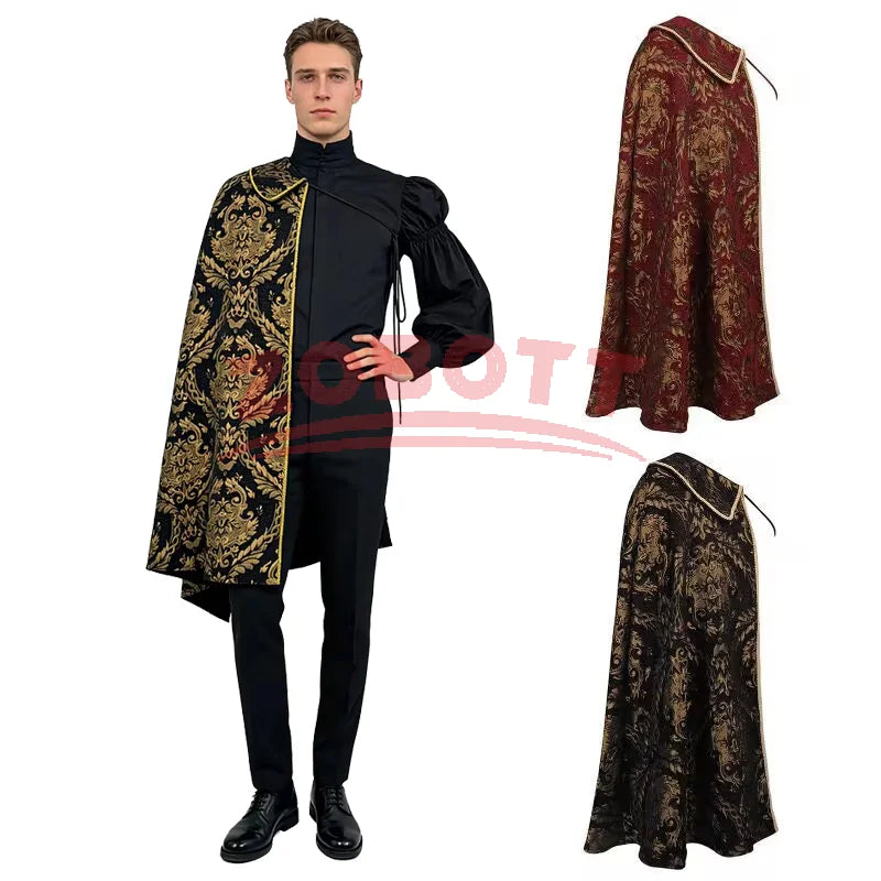 Cape de Roi Tudor Une Épaule – Médiéval Steampunk