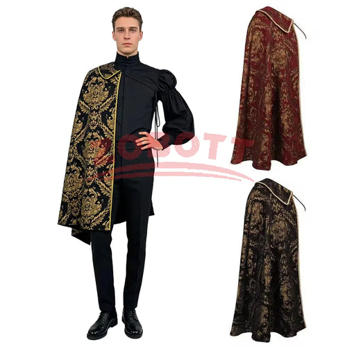 Cape de Roi Tudor Une Épaule – Médiéval Steampunk