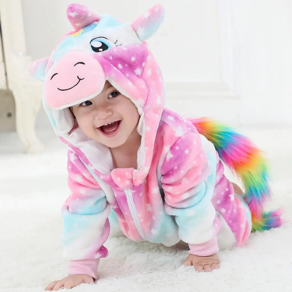 Combinaison Bébé Kigurumi – Requin, Licorne, Panda – vue 17