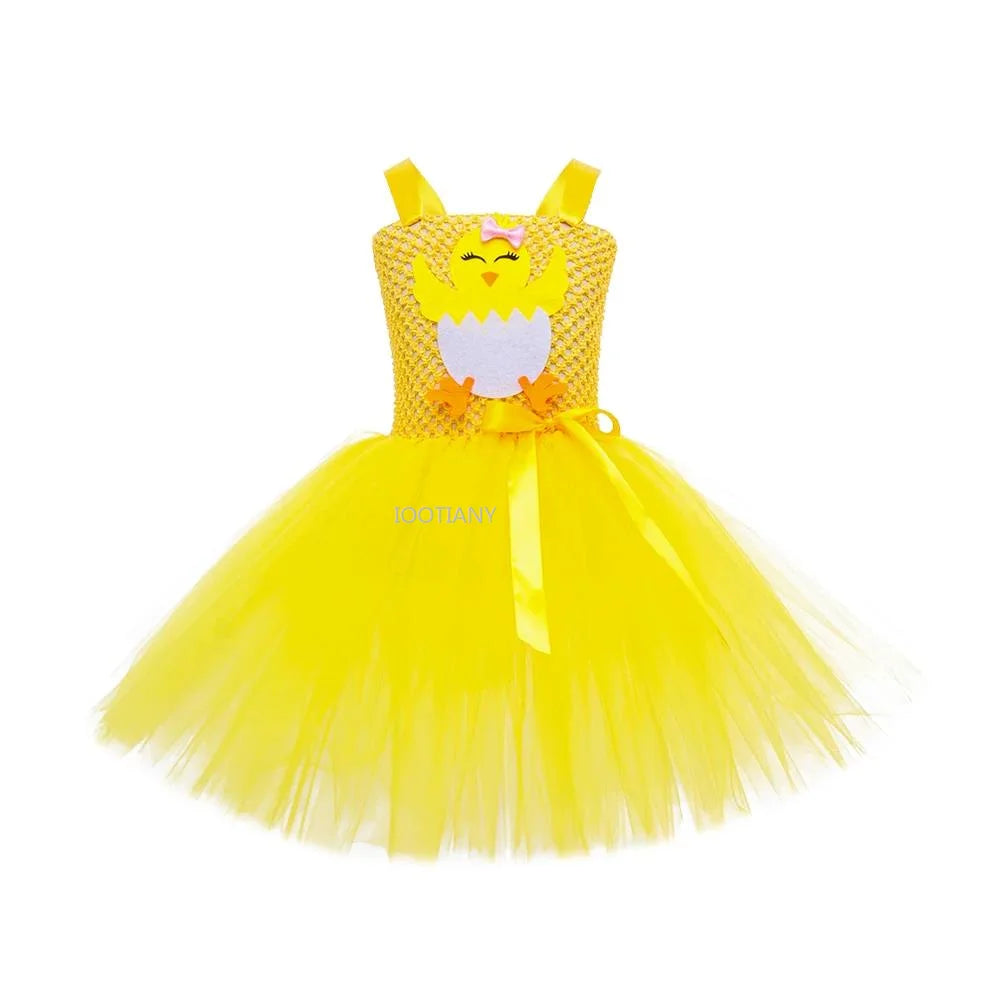 Robe Tutu Poussin Jaune Fille – vue 4