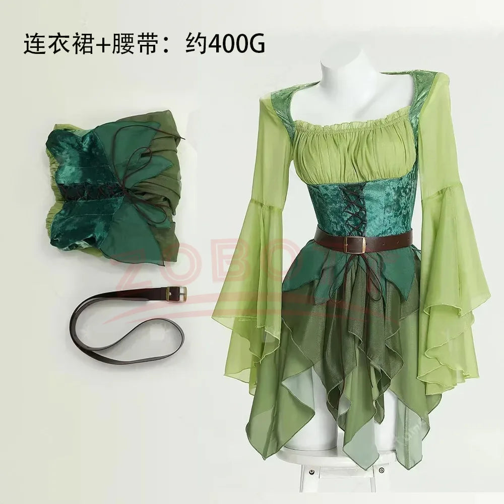 Déguisement Elfe Vert avec Ailes et Ceinture – vue 5