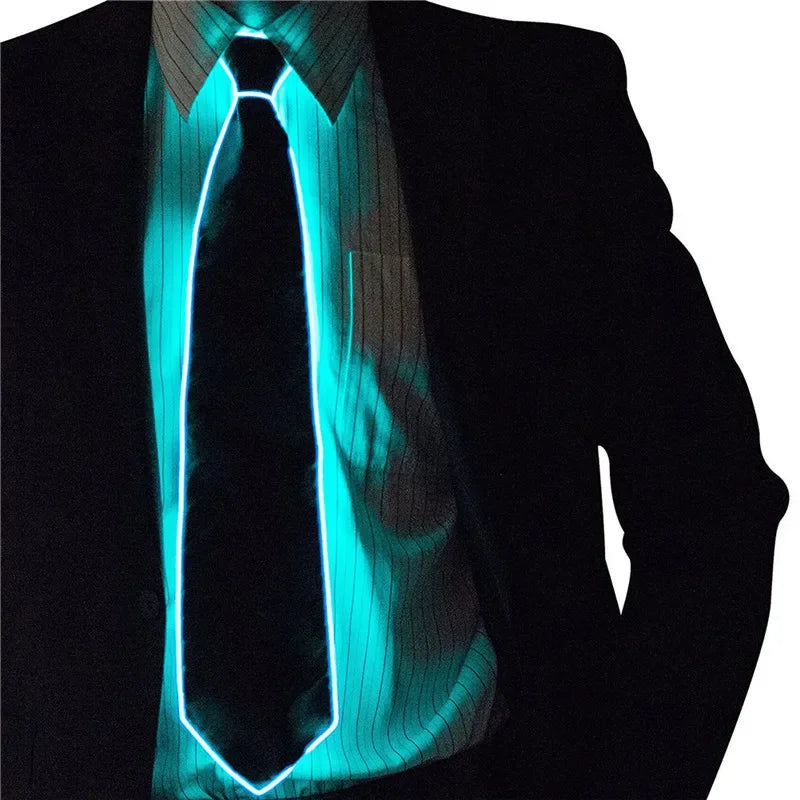 Cravate Lumineuse LED Néon – Accessoire de Fête Homme – vue 9