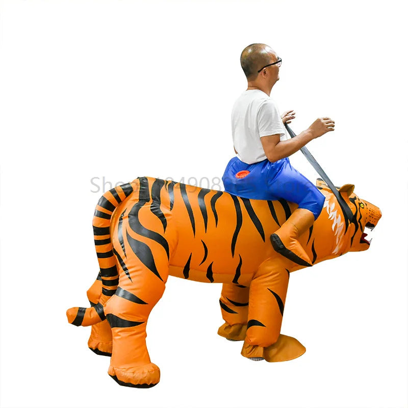 Déguisement Gonflable Tigre à Chevaucher – vue 3