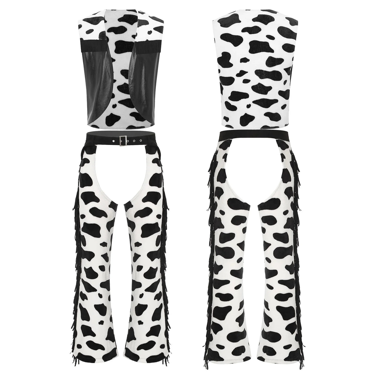 Pantalon Cow-Girl Imprimé Vache à Franges – vue 11