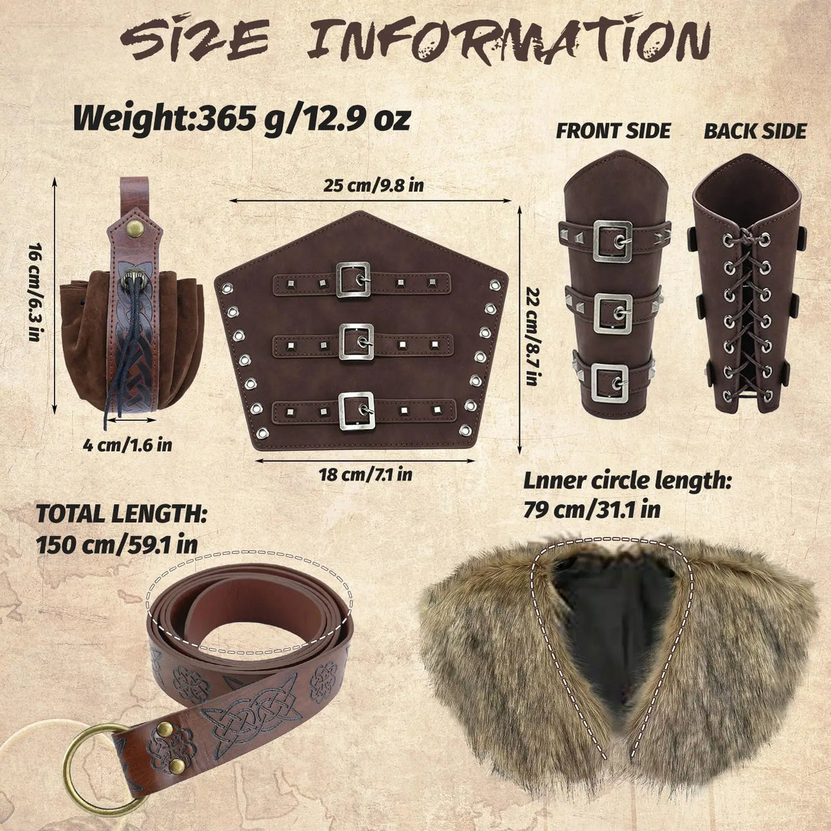 Kit Duo Déguisement Vikings Couple – vue 6