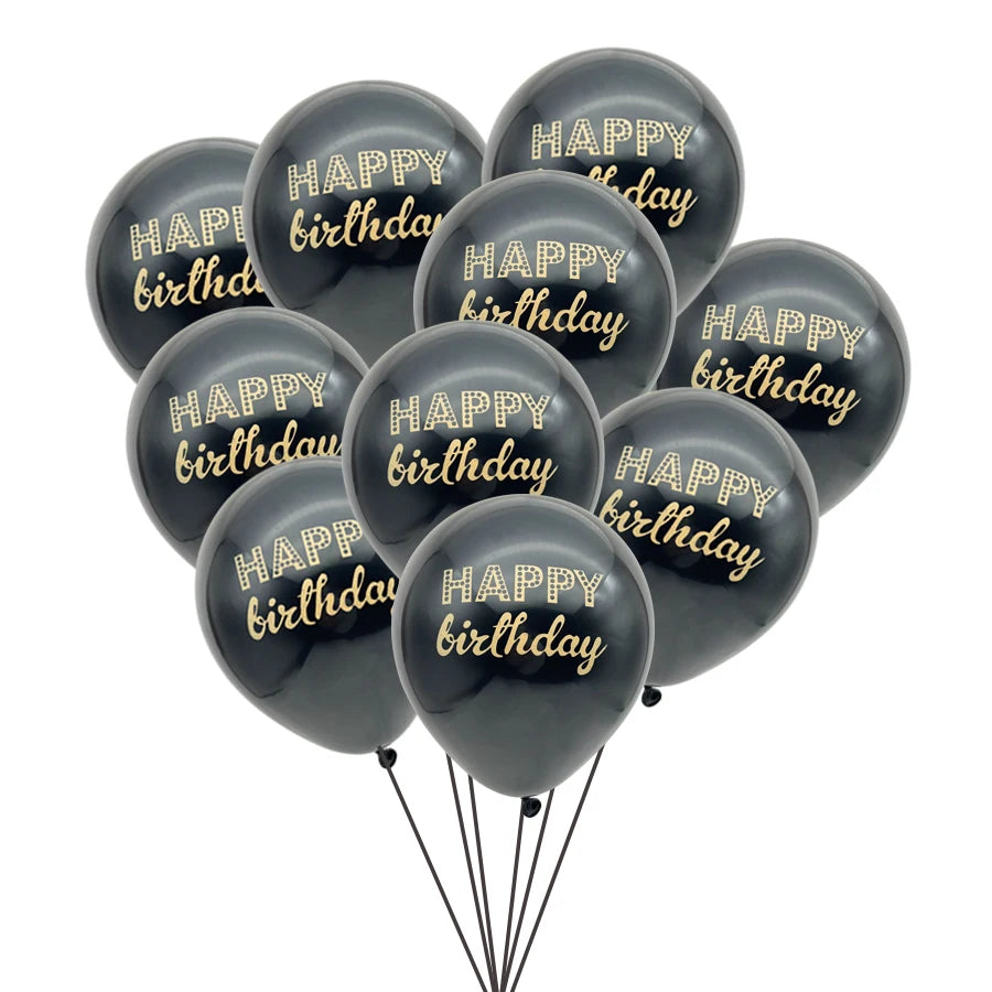 Ballons Latex Happy Birthday avec Confettis - Lot de 10 – vue 5