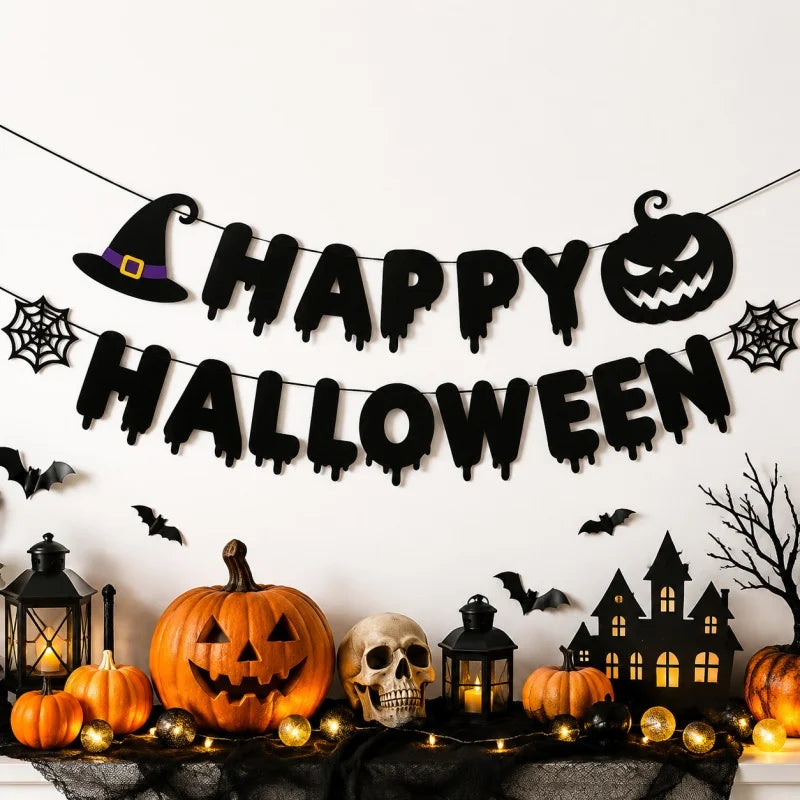 Guirlande Bannière en Feutrine Halloween - Fanions Décoratifs – vue 10