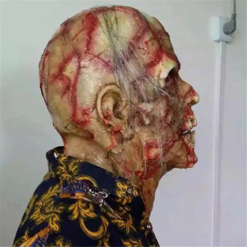 Masque Zombie Visage Pourri en Latex – vue 6