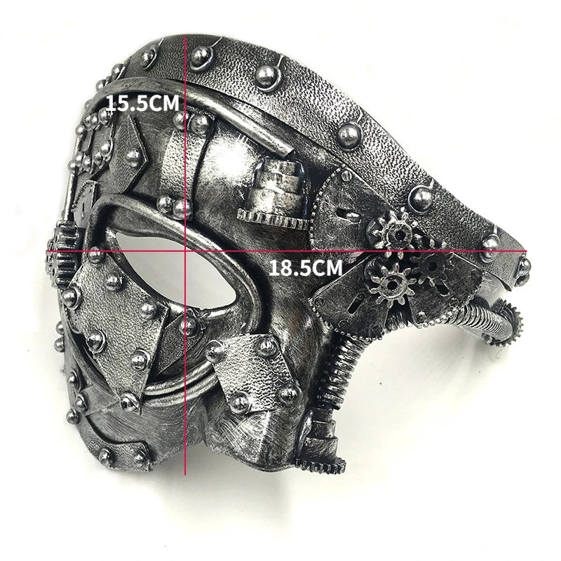 Demi-Masque Fantôme Steampunk Homme – vue 6