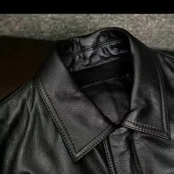 Veste Motard Homme en Similicuir — Style Biker – vue 4