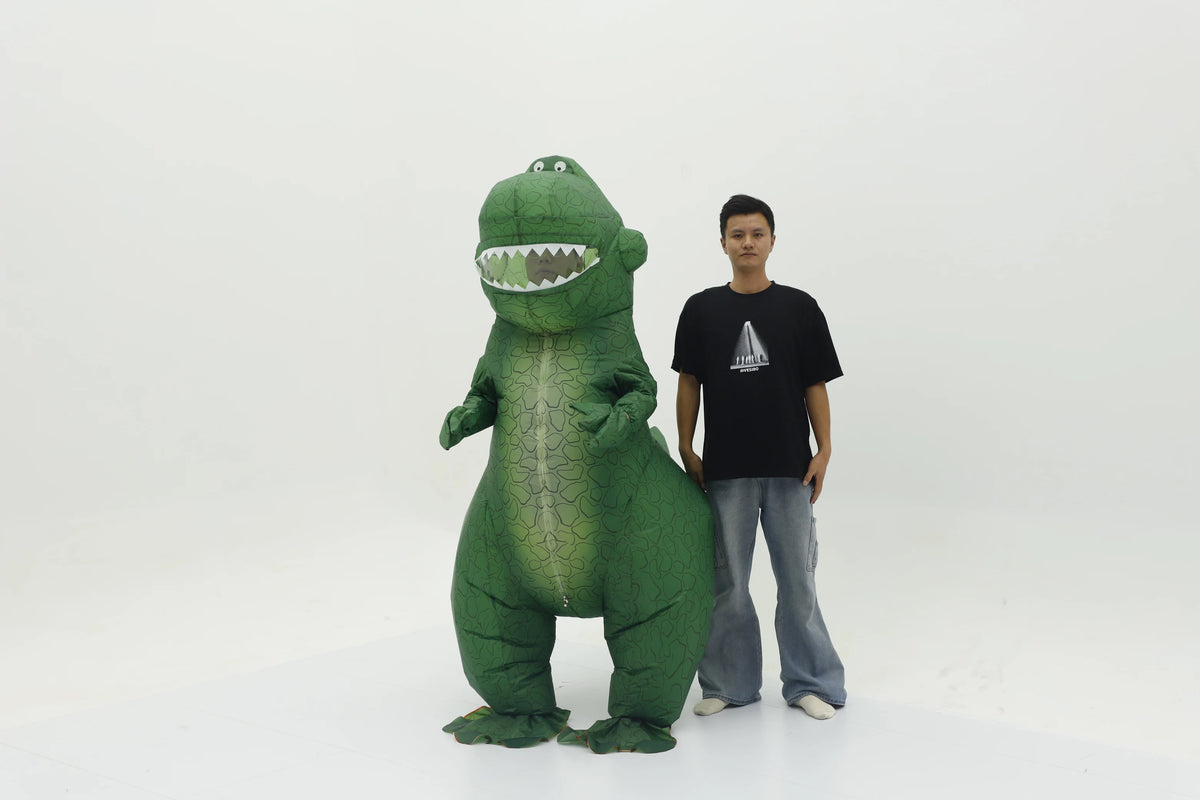 Déguisement Gonflable Dinosaure Vert Adulte – vue 6