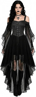 Robe Vampire à Manches Papillon en Résille – vue 7