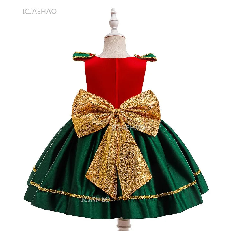 Robe de Fête de Noël Fille – Tenue de Lutin – vue 3