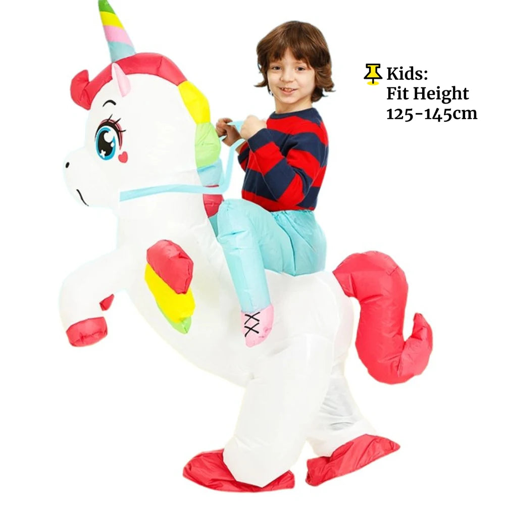 Déguisement Licorne Gonflable à Chevaucher - Costume Adulte Fantaisie – vue 10