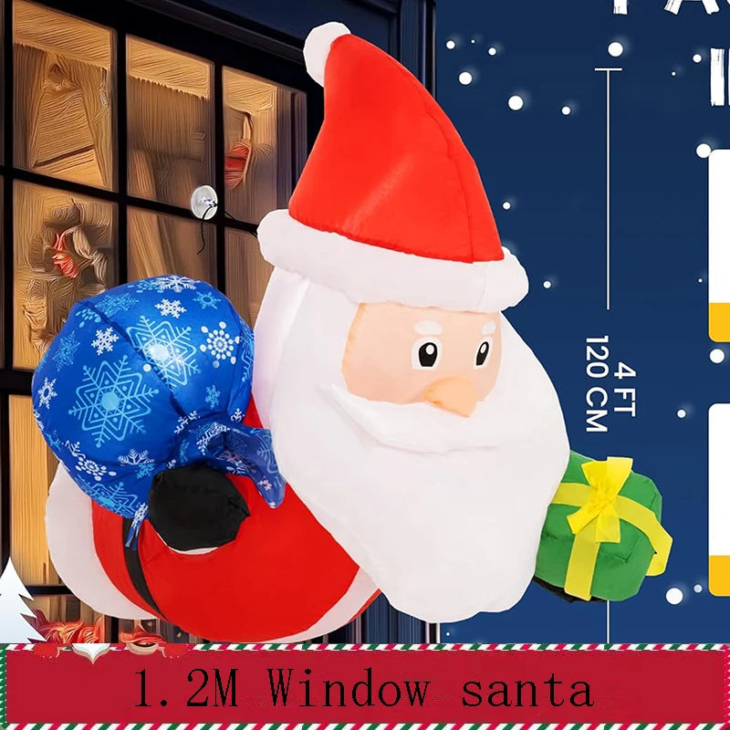 Père Noël Grimpeur Gonflable 2,4 m – Décoration Extérieure – vue 13