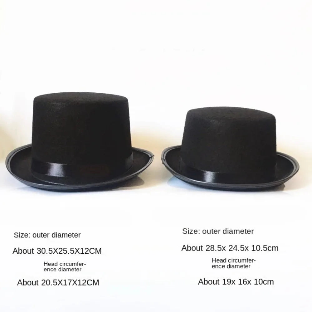 Chapeau Haut-de-Forme Noir Pliable – Magicien et Gentleman – vue 2
