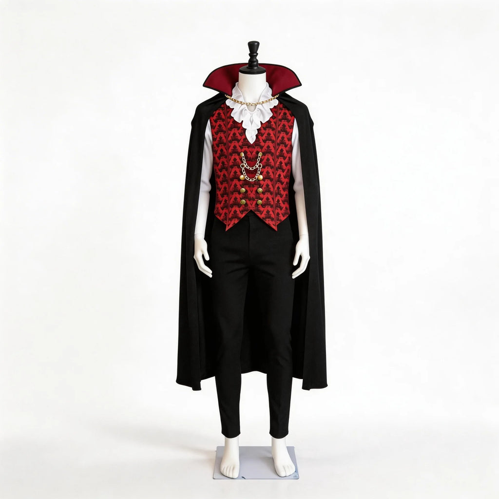 Costume Vampire Démoniaque Adulte – Chemise et Longue Cape – vue 7