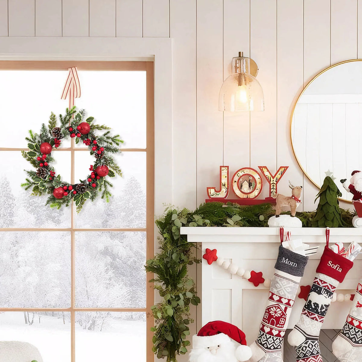 Couronne de Noël en paille tressée – vue 5