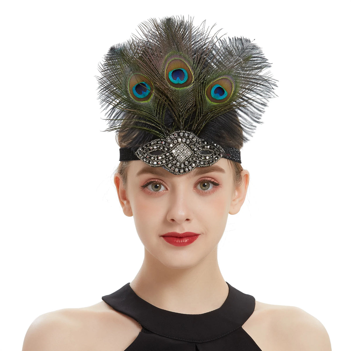 Serre-tête Plumes de Paon Style Années 1920 - Gatsby Vintage – vue 15