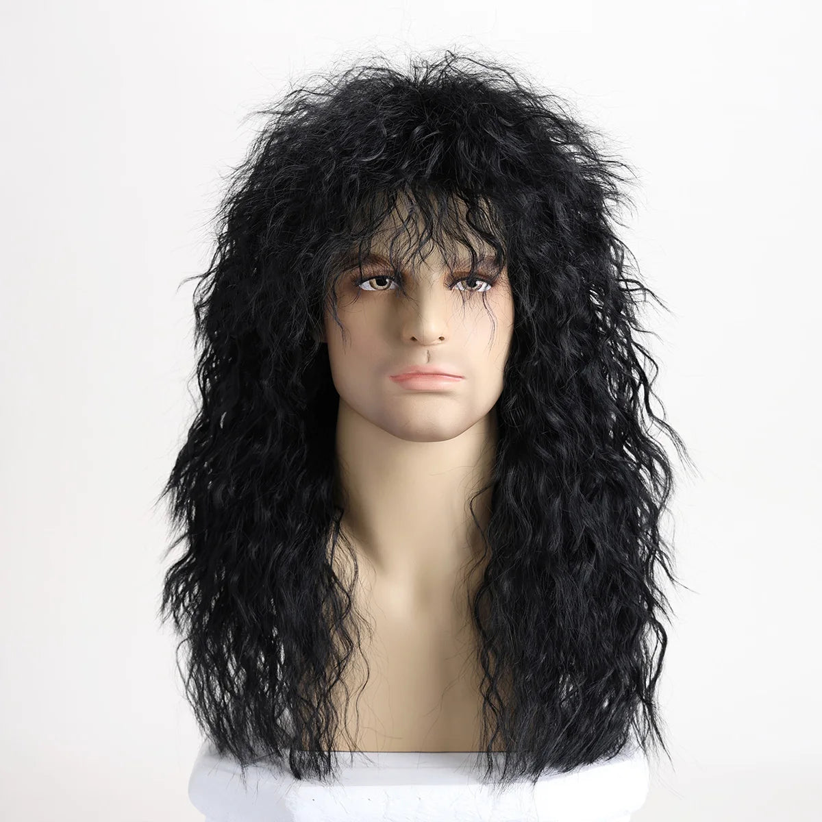Perruque Rock Années 70-80 Longue Bouclée Homme – vue 5