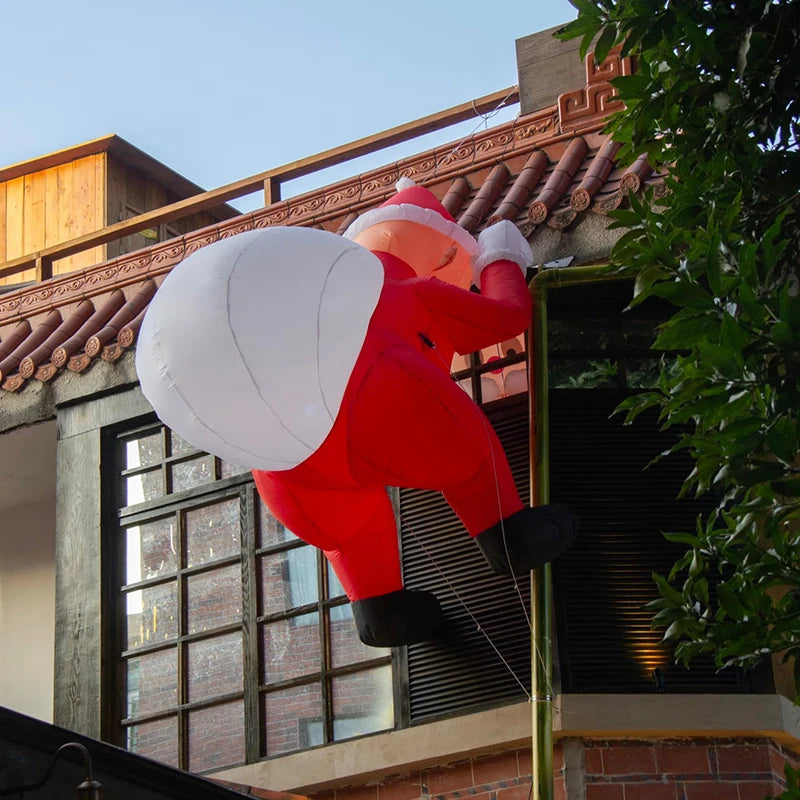 Père Noël Grimpeur Gonflable 2,4 m – Décoration Extérieure – vue 2