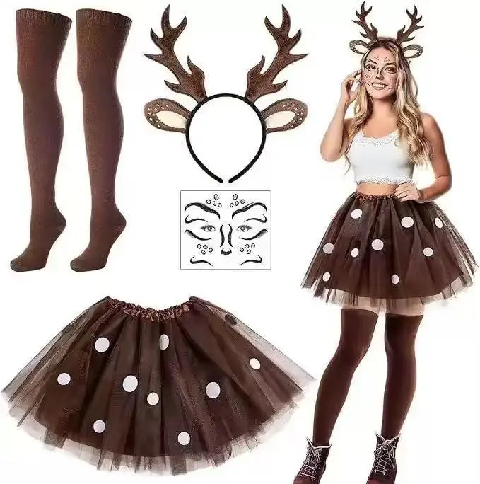 Déguisement Renne Tutu Marron avec Serre-Tête – vue 3