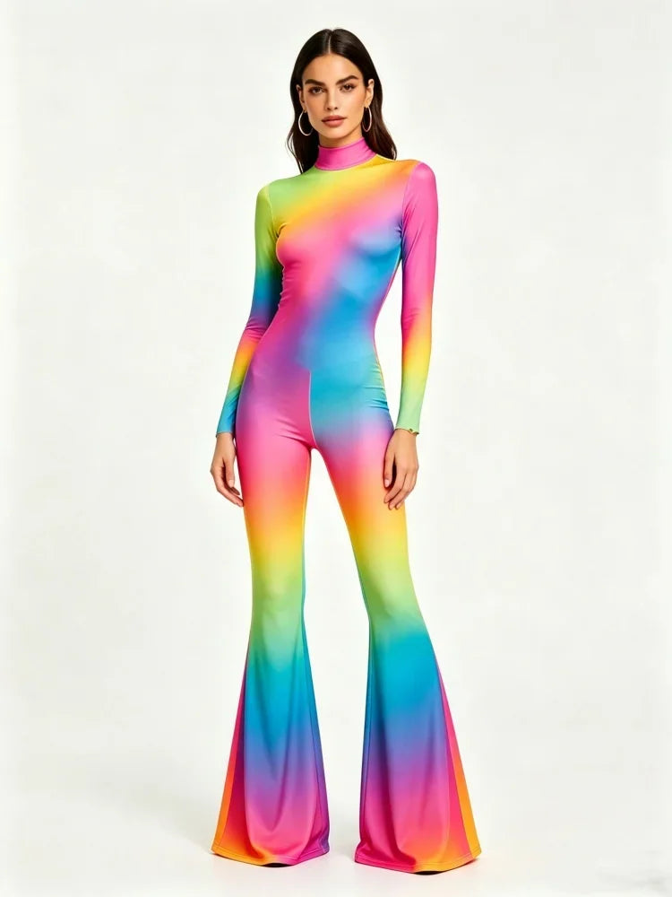Combinaison Imprimé Perroquet Femme - Costume de Scène Jambes Larges – vue 6