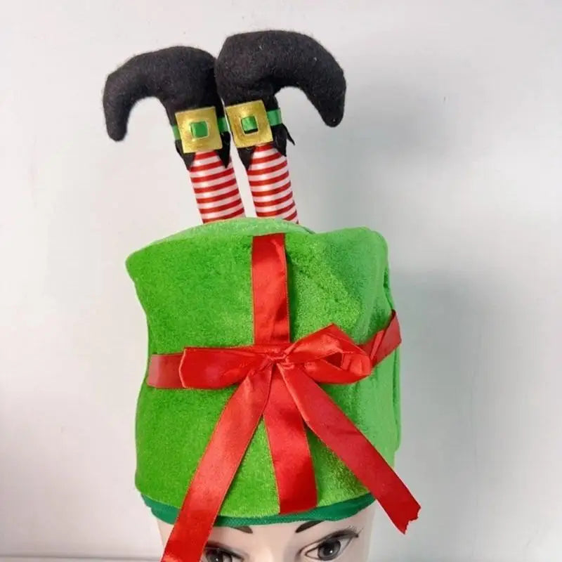 Chapeau Cadeau de Noël avec Jambes de Lutin – vue 4