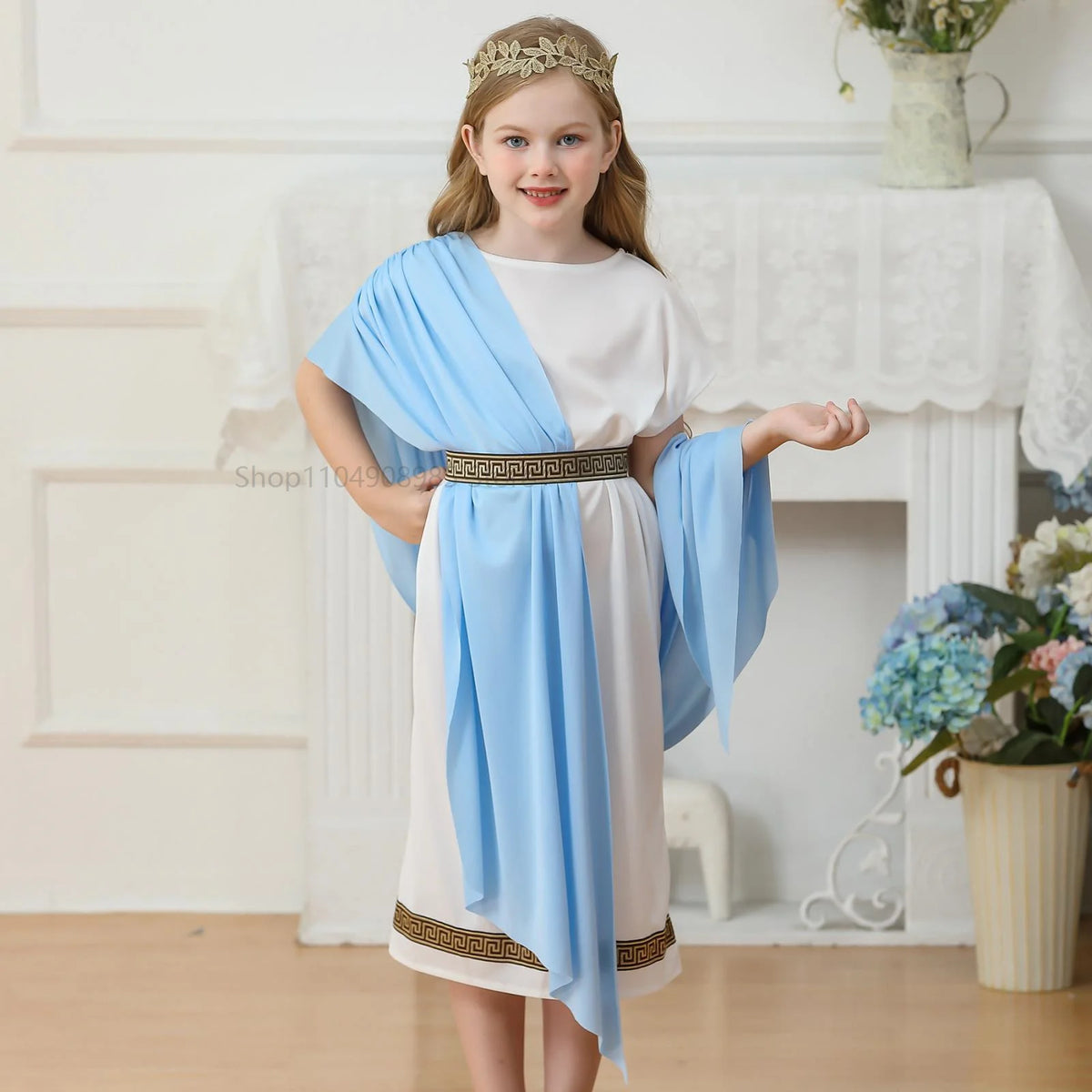 Déguisement Déesse Grecque Fille – Robe Romaine – vue 5