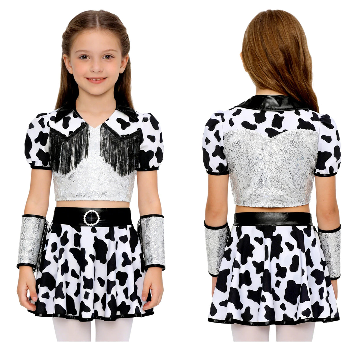 Déguisement Cowgirl Fille à Sequins – Crop Top et Jupe-Culotte – vue 6