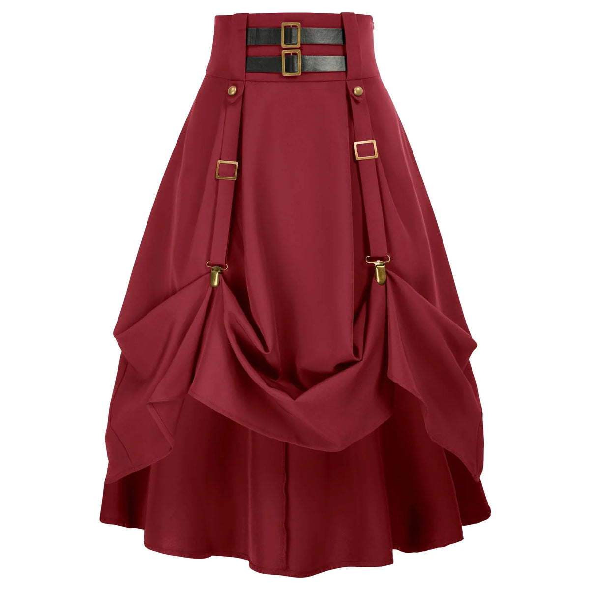Jupe Steampunk Victorienne Asymétrique à Boucles – vue 7