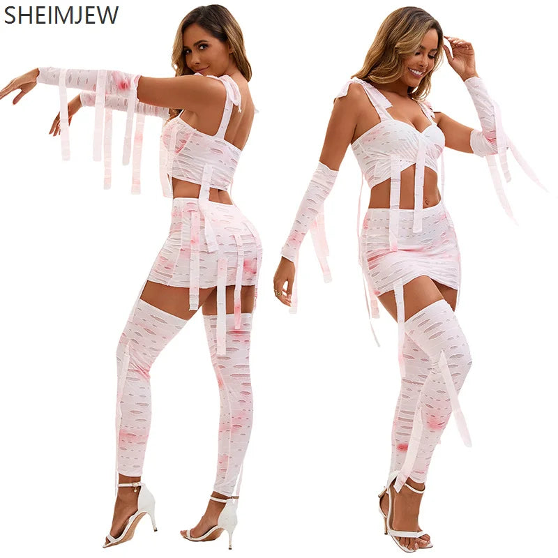 Déguisement Momie Sexy Ensanglantée Femme – vue 2