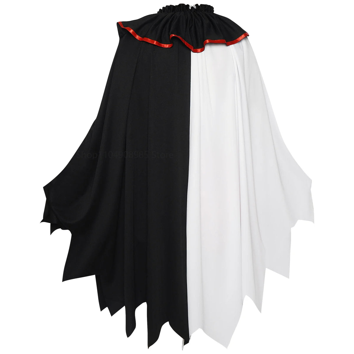 Cape Clown Effrayant Noire et Blanche – Adulte – vue 3