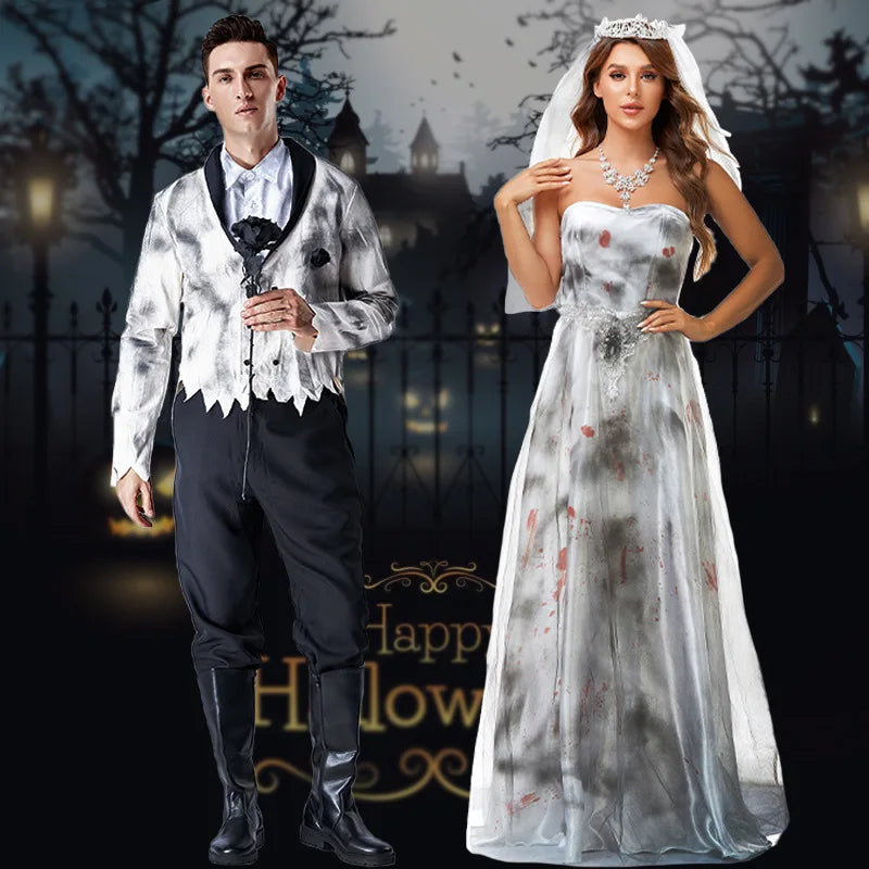 Kit Duo Déguisement Mariés Zombies – vue 2