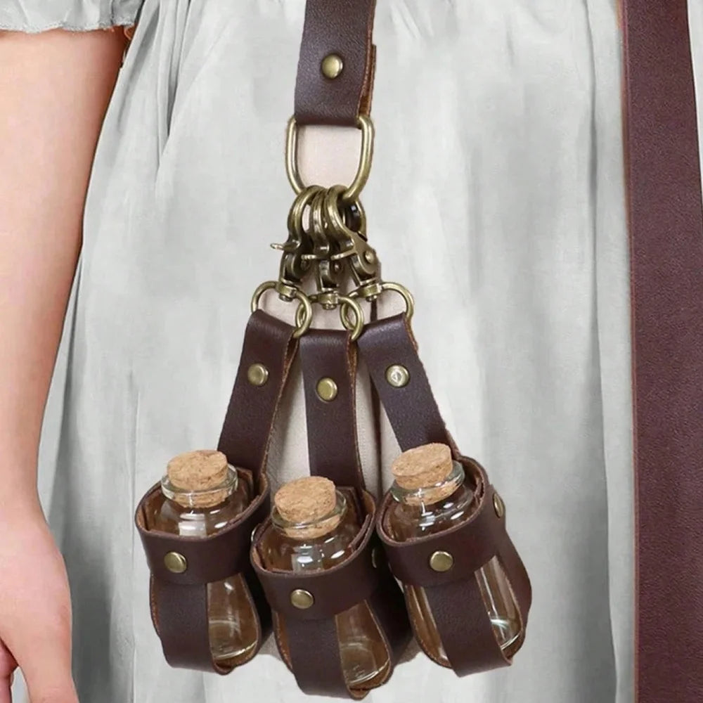 Ceinture Viking avec 3 Fioles de Potion – vue 4